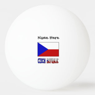 Pelota De Ping Pong República Checa y bandera checa personalizadas 