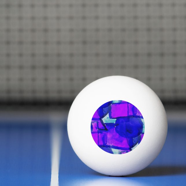 Pelota De Ping Pong Resumen dinámico de 'azul y púrpura' (Neto)