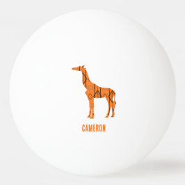 Pelota De Ping Pong Resumen monograma de silueta de jirafa