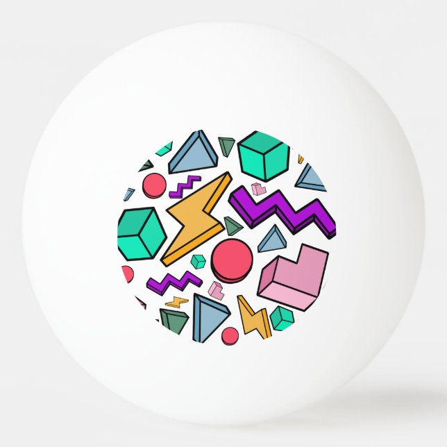 Pelota De Ping Pong Retro de cosecha estética de los años 80 (Anverso)