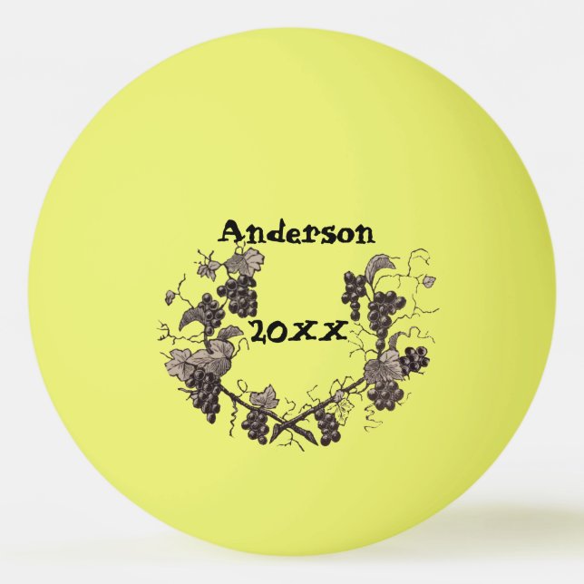 Pelota De Ping Pong Reunión familiar evento de vinos de uva de cosecha (Anverso)