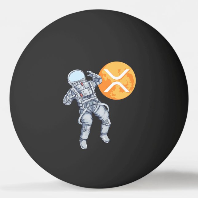 Pelota De Ping Pong Ripple XRP Criptocurrency -Astronauta criptográfic (Anverso)