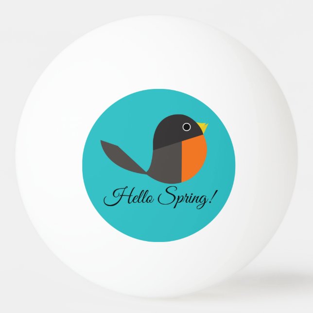 Pelota De Ping Pong Robin Birds (Anverso)