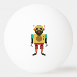 Pelota De Ping Pong Robot retro del inconformista