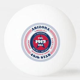 Pelota De Ping Pong Rojo, blanco y azul circulo Arizona