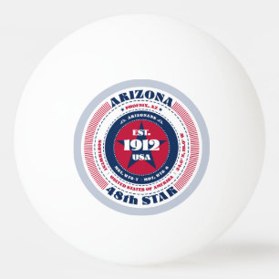Pelota De Ping Pong Rojo, blanco y azul circulo Arizona