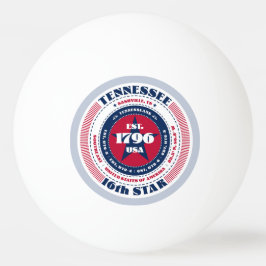 Pelota De Ping Pong Rojo, Blanco y Azul Círculo Kentucky