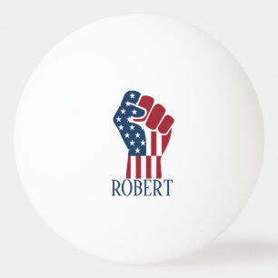 Pelota De Ping Pong Rojo Blanco y Azul Patriótico