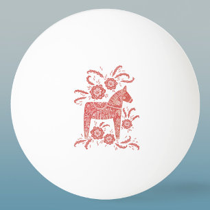 Pelota De Ping Pong Rojo sueco de caballo de Dala