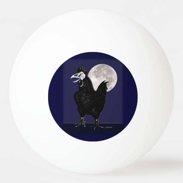 Pelota De Ping Pong Rooster Ghost (Anverso)