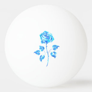 Pelota De Ping Pong Rosa azul en llamas