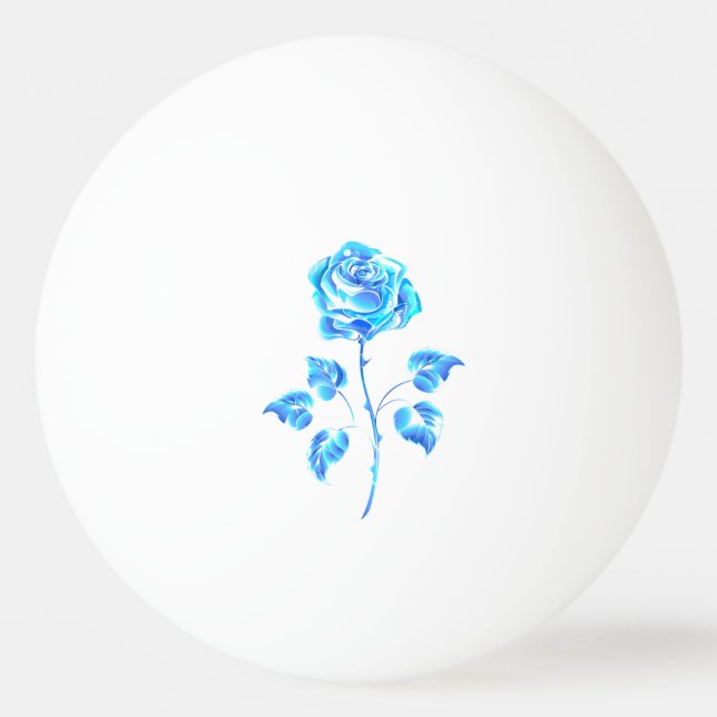 Pelota De Ping Pong Rosa azul en llamas (Anverso)
