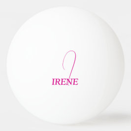 Pelota De Ping Pong Rosa Brillante Monogramado