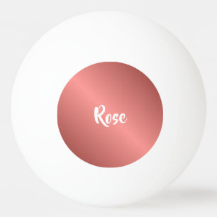 Pelota De Ping Pong Rosa de nombre personalizado oro