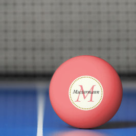 Pelota De Ping Pong Rosa personalisiert mit Monogramm
