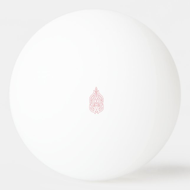 Pelota De Ping Pong Rosa podrido, caoba exuberante, diseño decorativo (Anverso)