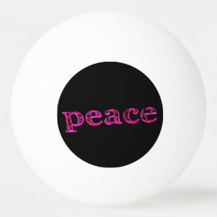 Pelota De Ping Pong rosa sobre negro