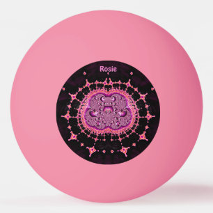 Pelota De Ping Pong ROSIE ~ PÚRPURA PINK fácilmente reconocible ~ ~