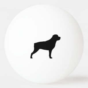 Pelota De Ping Pong Rottweiler Silhouette