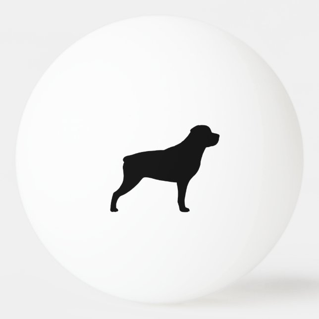 Pelota De Ping Pong Rottweiler Silhouette (Anverso)