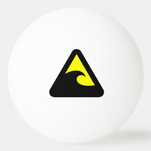 Pelota De Ping Pong Rótulo de riesgo de tsunami
