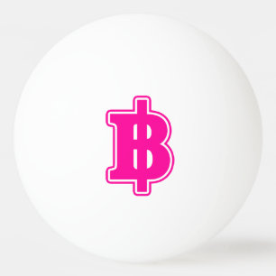 Pelota De Ping Pong Rótulo PINK BAHT ฿ dinero tailandés ฿