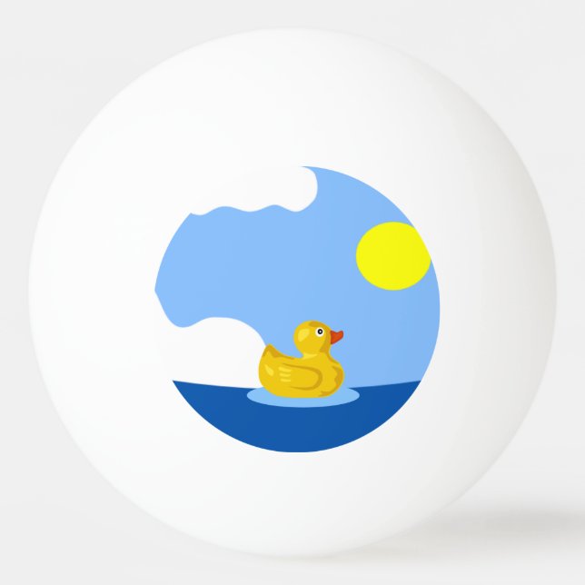 Pelota De Ping Pong Rubber Ducky se va a nadar (Reverso)