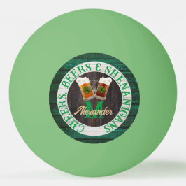 Pelota De Ping Pong Rustic Wood Cheers Beers Shenanigans