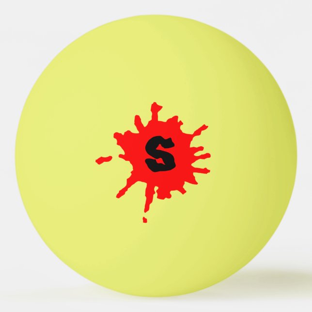 Pelota De Ping Pong Salpicadura de pintura (Anverso)