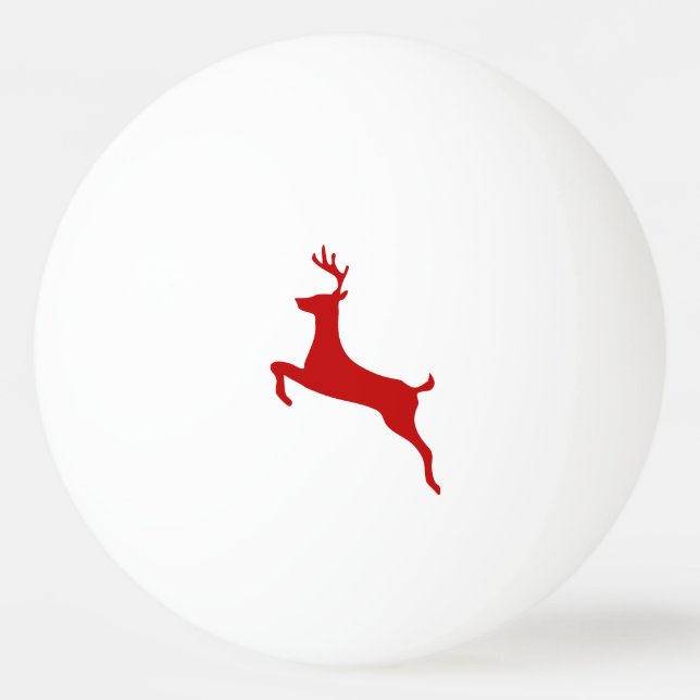Pelota De Ping Pong Salto de renos Navidades Red Silhouette (Anverso)