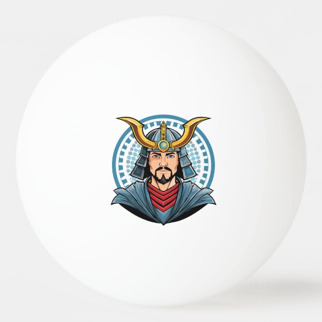 Pelota De Ping Pong samurái japonés (Anverso)