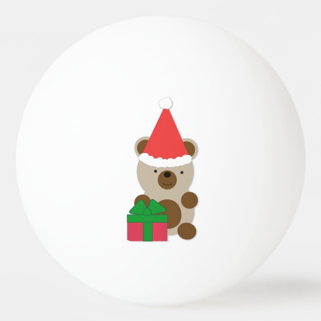 Pelota De Ping Pong Santa Bear (Anverso)