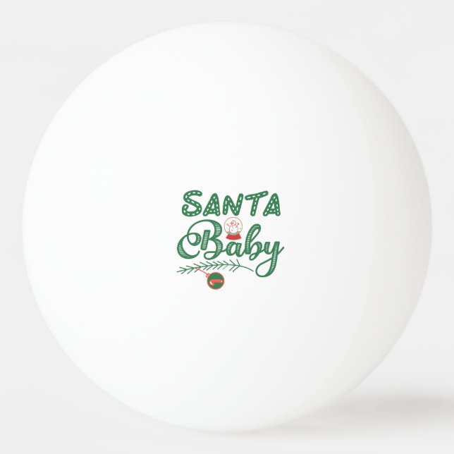 Pelota De Ping Pong Santa Bebé (Anverso)