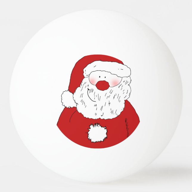 Pelota De Ping Pong Santa de ruborización lindo (Anverso)