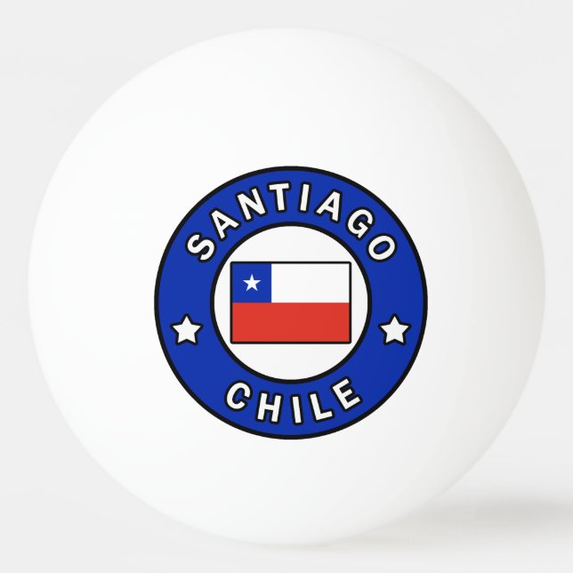 Pelota De Ping Pong Santiago Chile (Anverso)