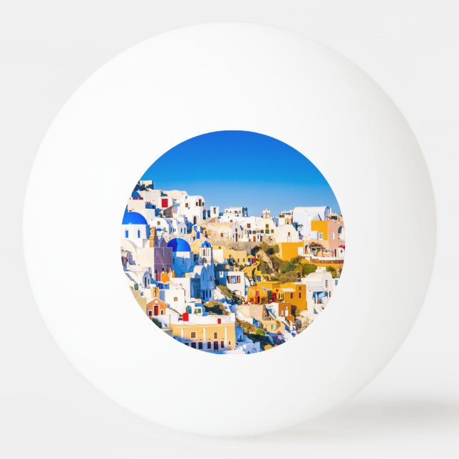 Pelota De Ping Pong Santorini Oia (Anverso)