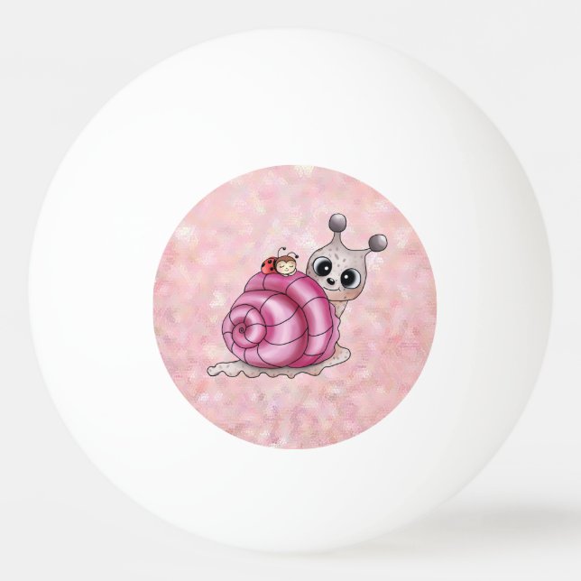 Pelota De Ping Pong Schneckenhaus pink  (Anverso)