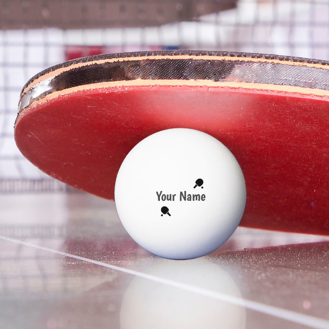 Pelota De Ping Pong Schwarzweiss personalisiert (Schwarzweiss personalisiert tischtennisball)