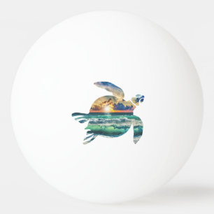 Pelota De Ping Pong Sea Turtle Sunset Beach Golf Balls Golf Ball Marke