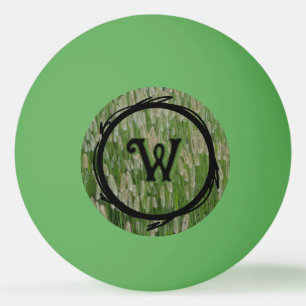 Pelota De Ping Pong Semillas de gramíneas verdes altas