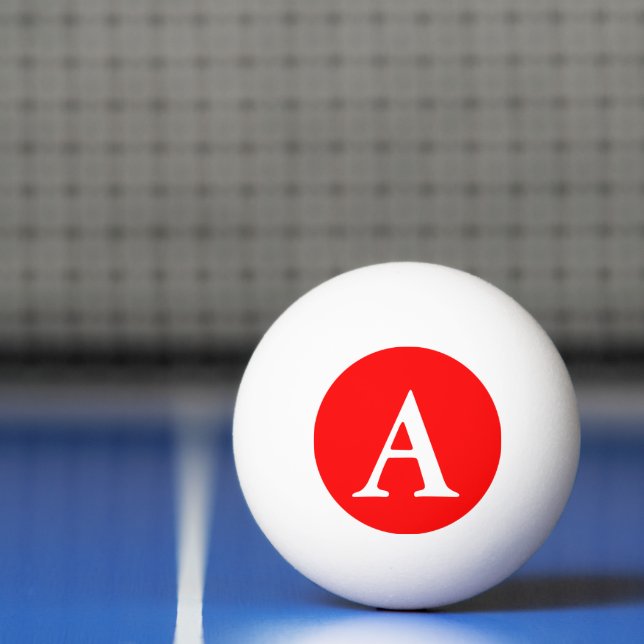 Pelota De Ping Pong Sencillamente Color Rojo Sólido (Neto)