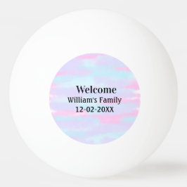 Pelota De Ping Pong sencillo minimo logotipo de monograma bienvenida p