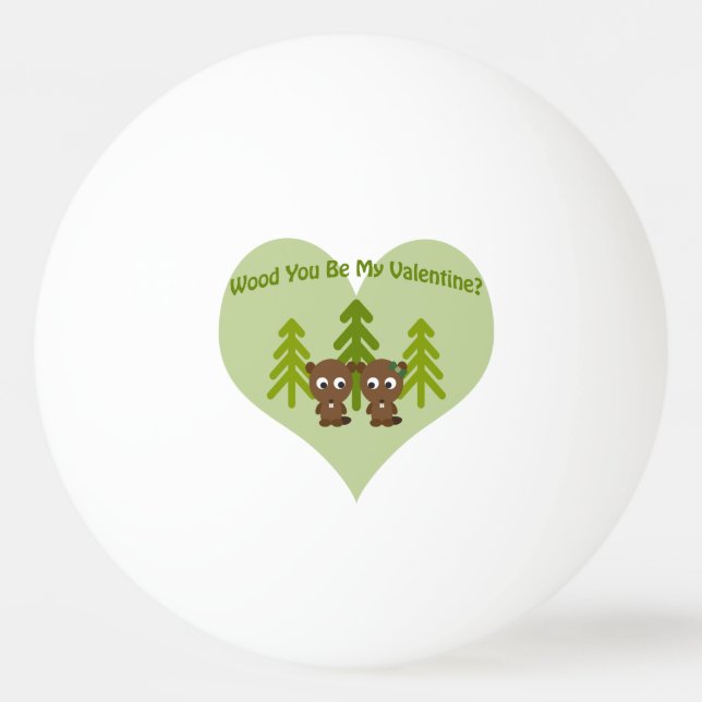 Pelota De Ping Pong ¿Serías Mi San Valentín? (Anverso)