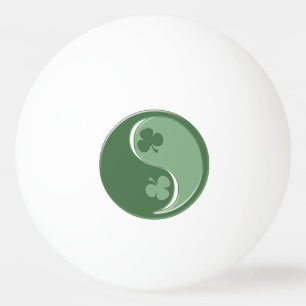 Pelota De Ping Pong Shamrocas irlandeses Yin Yang y Frog