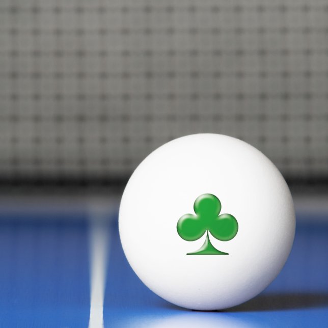 Pelota De Ping Pong Shamrock verde irlandés del Día de San Patricio (Neto)