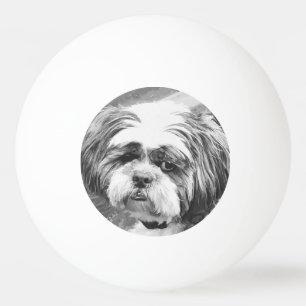 PELOTA DE PING PONG SHIH TZU DOG