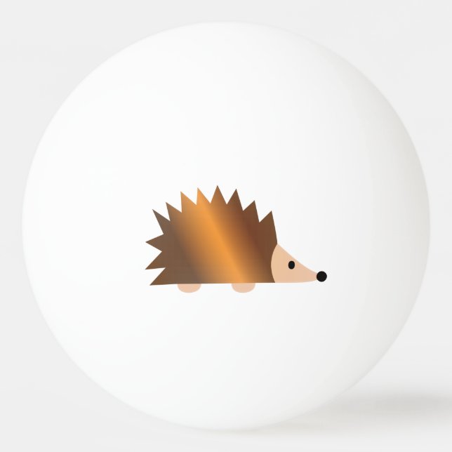 Pelota De Ping Pong Shiny Brown Hedgehog (Anverso)