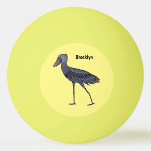 Pelota De Ping Pong Shoebill bird cartoon illustration