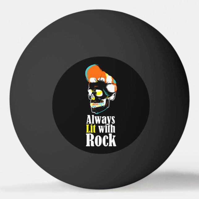 Pelota De Ping Pong Siempre iluminado con rock (Anverso)