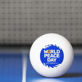 Pelota De Ping Pong Signo de paz del Día Mundial de la Paz del Naranja